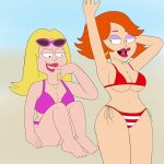  american_dad beach bikini francine_smith gina_(american_dad) 