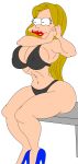  1girl big_breasts bikini breasts marge_simpson maxtlat milf swimsuit the_simpsons 