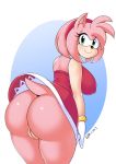 1girl 2020 5_fingers amy_rose animal_ears anthro anthrofied anus ass big_ass big_breasts big_butt black_nose blush bottomless bracelets breasts bubble_ass bubble_butt butt butt_pose clothed clothing dat_ass dress erect_nipples eulipotyphlan eyelashes fat_ass fat_butt female female_focus female_only fur furry furry_only genitals giant_ass gloves going_commando green_eyes hairband hedgehog huge_ass huge_butt humanoid_genitalia humanoid_hands humanoid_pussy humanoid_vagina looking_at_viewer looking_back mammal massive_ass massive_butt mooning multicolored_fur nipple_bulge no_panties no_underwear partially_clothed perfect_ass pink_ass pink_fur plump_ass pussy red_dress rivy_k rivyk round_ass round_butt seductive seductive_look seductive_smile sega sexy sexy_ass sexy_body sexy_breasts sexy_pose short_skirt sideboob smile solo solo_female solo_focus sonic sonic_(series) sonic_the_hedgehog_(series) tail tan_fur thick_thighs topwear twitter two_tone_fur upskirt video_games voluptuous wide_hips