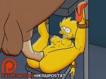  1girl animated animated_gif beastiality cum_in_ass cum_in_pussy cum_inflation gif lisa_simpson nikisupostat nude the_simpsons 