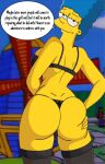  big_ass big_breasts blue_hair marge_simpson mature_female milf milf the_simpsons voluptuous yellow_skin 