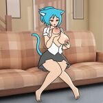  1:1 1girl 1girl 2d_animation alternate_species animal_humanoid areola big_breasts blue_hair breast_fondling breasts cartoon_network cat_humanoid felid felid_humanoid feline feline_humanoid fondling frame_by_frame gif hair hand_on_breast holding_breast humanoid humanoidized low_res mammal mammal_humanoid masturbation mikeinel nicole_watterson nipples short_playtime the_amazing_world_of_gumball 