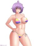  big_breasts green_eyes huge_breasts lingerie purple_hair yukino_akaihi yukino_memories zel-sama 