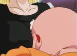  android_18 animated anime breast_smother breasts bronsky_(sex_position) close-up dragon_ball dragon_ball_z face_between_breasts gif head_between_breasts loop master_roshi motorboating 