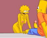  ass bart_simpson breasts brother_and_sister erect_nipples erect_penis evilweazel_(artist) imminent_sex incest lisa_simpson nude the_simpsons thighs yellow_skin 