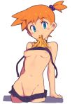  :) blush breast breasts cute happy kasumi_(pokemon) looking_at_viewer metataex misty no_bra no_panties pokemon pokemon_(anime) pussy shirt_lift small_breasts smile uncensored 