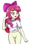  1girl apple_bloom blush cute equestria_girls friendship_is_magic long_hair my_little_pony pussy red_hair smile 