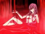 bathing blood blood_bath completely_nude_female long_hair melty_blood pink_hair red_eyes screencap sion_eltnam_atlasia