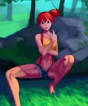  aka6 female_abs forest futanari insanely_hot kasumi_(pokemon) misty pokemon pokemon_(anime) porkyman precum rock tree 