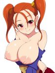  1girl :) arm_crossed big_breasts crossed_arm cute dragon_quest dragon_quest_viii female female_only happu huge_breasts jessica_albert konboi looking_at_viewer massive_breasts nipples smile solo twin_tails 