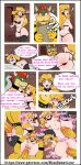  1boy 1girl anal anal_penetration anal_sex ass blonde_hair bowser breasts comic nipples penis_in_pussy princess_peach super_mario_bros. 