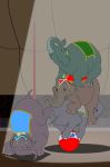  ass ball catty circus climbs dumbo elephant face_down_ass_up giddy mrsjumbo parody prissy pyramid_(artist) yuri 