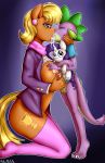  1girl 2017 age_difference anibaruthecat anthro anthrofied areola blonde_hair bottomless breasts closed_eyes clothed clothing cutie_mark dragon duo ear_piercing earth_pony equine friendship_is_magic furry hair handjob high_res horse kneel legwear male male/female mammal ms_harshwhinny_(mlp) my_little_pony nipples older_female penis piercing plushie pony sex snowballing spike_(mlp) stockings testicles tongue tongue_out younger_male 