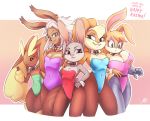  1girl 2017 :3 animal_humanoid anthro big_breasts blonde_hair blush breast_grab breasts buckteeth bunnie_rabbot bunny_ears bunny_girl bunny_tail bunnysuit cleavage clothed clothing collar cosplay crossover cuffs_(disambiguation) cybernetics cyborg_(designation) dark-skinned_female dark_skin digital_media_(artwork) disney easter english_text eyebrows eyelashes final_fantasy final_fantasy_xii fran fur furry group hair hand_on_breast hand_on_butt high_res holidays huge_breasts humanoid judy_hopps lagomorph legwear leotard lola_bunny looking_at_viewer looney_tunes lopunny machine mammal multicolored_fur nintendo open_mouth playboy pok&eacute;mon rabbit rabbit_humanoid secretly_saucy sega simple_background size_difference small_breasts smile sonic_(series) square_enix standing teeth text thick_thighs tight_clothing tights video_games viera warner_brothers white_hair wide_hips zootopia 
