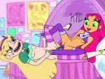  crossover dc_comics green_eyes pink_hair star_butterfly star_vs_the_forces_of_evil starfire teen_titans teen_titans_go 
