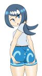  ass clothed clothed_female hand_on_ass hands_on_ass lana&#039;s_mother looking_back non-nude pokemon pokemon_(anime) pokemon_sm porkyman simple_background suiren&#039;s_mother white_background 