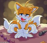  1girl 2017 absurd_res anal_beads anthro blush buttplug canine condom fox furry high_res male mammal miles_&quot;tails&quot;_prower sega senshion sex_toy 