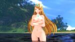  1girl alluring completely_nude completely_nude_female female_focus female_full_frontal_nudity female_nudity female_only mythra mythra_(xenoblade) nintendo pussy skinny_dipping xenoblade_(series) xenoblade_chronicles_2 