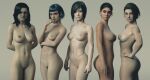  1girl breasts female_butt_nudity female_full_frontal_nudity female_nudity pussy several_naked_women vulva yuri 