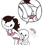 1boy 1girl anus ass bra jaiden_animations looking_back pussy smiling 