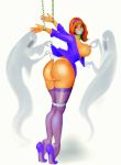  ass bondage breasts chains daphne_blake dat_ass ghost high_heels nipples panties rope scooby-doo stockings thong 