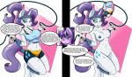  1girl 2017 ambris anthro anthrofied areola blue_eyes bra breasts clothed clothing cutie_mark dialogue duo english_text equine eyelashes eyeshadow friendship_is_magic furry hair high_res horn hypnosis jump_rope leg_warmers legwear long_hair looking_at_viewer makeup mammal midriff mind_control my_little_pony navel nipples purple_hair pussy rarity_(mlp) sports_bra starlight_glimmer_(mlp) sweat underwear unicorn wall_of_text 