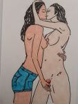  1girl 2_girls completely_nude_female female_nudity lesbian_sex pussy yuri 