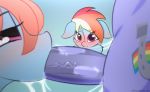 1boy 1boy2girls 2017 2_girls animated blush bow_hothoof cum cutie_mark equine faceless_male fellatio feral gif high_res loop male male/female mammal multicolored_hair my_little_pony my_little_pony:_friendship_is_magic n0nnny oral penis pony rainbow_dash sex vein veiny_penis watching windy_whistles