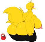  1girl anthro areola ass avian big_ass big_bird big_breasts bird breasts duo elmo erect_nipples furry huge_ass huge_breasts male muppet muppets nipples overweight overweight_female slightly_chubby sssonic2 sweat tagme 