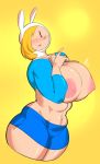  1girl adventure_time breasts bulumble-bee fionna_the_human huge_breasts 
