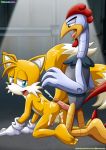 adventures_of_sonic_the_hedgehog bbmbbf cum_on_ass furry male/male mechanophilia miles_&quot;tails&quot;_prower mobius_unleashed palcomix scratch_(sonic) sega sonic_(series) sonic_the_hedgehog_(series) 