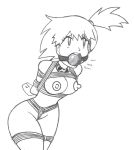 &gt;:( :( angry areola artist_request ball_gag bdsm big_breasts bondage breasts erect_nipples kasumi_(pokemon) misty misty_(pokemon) monochrome nipples nude poke_ball poke_ball_gag pokemon pokemon_(anime) sad tied_up
