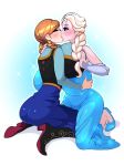  anna_(frozen) ass big_ass big_breasts breast_grab breasts dat_ass deztyle disney elsa female frozen_(movie) gigantic_breasts huge_breasts incest kissing large_breasts sisters yuri 
