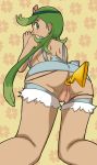  anal anal_object_insertion anal_plug animal_tail artist_request ass blush looking_back mallow mallow_(pokemon) mao_(pokemon) naked_overalls object_insertion pikachu pokemon pokemon_sm pussy pussy_juice sideboob tail 