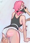  2017 anus ass flowerdaddy hentai-foundry looking_back panties panties_aside pokemon pokemon_(anime) pokemon_(game) pokemon_sm pussy shorts_aside signature team_skull team_skull_grunt 