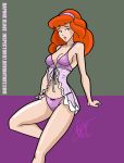  breasts daphne_blake hairband panties partially_clothed red_hair scooby-doo 
