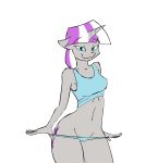  1girl 1girl 2017 alpha_channel anthro anthrofied cameltoe clothed clothing cutie_mark equine friendship_is_magic furry gif hair horn kanashiipanda looking_at_viewer mammal multicolored_hair my_little_pony panties ring simple_background teasing transparent_background twilight_velvet_(mlp) two_tone_hair underwear unicorn 