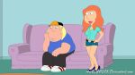  big_breasts chris_griffin family_guy gp375 high_heels lois_griffin nipples pussy skirt 