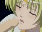 anime blonde blow breast elfina_servant_princess fellatio gif hentai oral princess rape