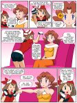 &gt;_&lt; ^_^ ayako_(pokemon) big_breasts breasts caroline cellphone comic daughter haruka_(pokemon) incest jimryu jimryu_(artist) may milf mind_control mother_and_daughter pendulum pokemon pokemon_(anime) speech_bubble text yuri 
