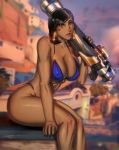 1girl bikini curves egyptian fareeha_amari female_only hentai overwatch pharah realistic solo_female ultamisia video_games