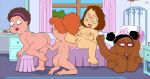  4_toes 4girls anal_fisting anus ass autocunnilingus breasts completely_nude completely_nude_female erect_nipples esther_(family_guy) family_guy fisting glasses meg_griffin multiple_girls nude patty_patterson rh_(artist) ruth_(family_guy) shaved_pussy thighs yuri 