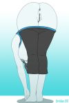  1_girl 1girl anus areola ass bent_over big_breasts breasts exercise female_only hanging_breasts huge_breasts large_breasts nintendo nipples pants_down pussy revtilian shirt_lift soubriquetrouge stretching wii_fit wii_fit_trainer workout yoga_pants 