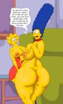 2girls anal anus big_ass big_breasts bynshy chubby fat_ass lisa_simpson marge_simpson milf mom_and_daughter mother_and_daughter prolapse the_simpsons