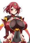 1girl armor arms_behind_back attractive attractive_look big_breasts big_hips blush bodysuit breasts covered_navel curvy eyebrows female fuckable hair_ornament happy heroine hips large_breasts looking_at_viewer nintendoalluring nuezou pyra red_eyes red_hair short_hair simple_background skin_tight smile solo spandex tight tight_clothes wide_hips wwhite_background xenoblade xenoblade_(series) xenoblade_2 xenoblade_chronicles xenoblade_chronicles_2