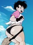  1girl ass big_ass big_breasts breasts dragon_ball dragon_ball_fighterz dragon_ball_z female female_only grimphantom looking_at_viewer looking_back solo videl 