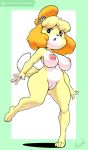  1girl 1girl 2017 4_toes absurd_res animal_crossing anthro argento barefoot big_breasts breasts canine clothing dog furry hair high_res isabelle_(animal_crossing) mammal nintendo nipples nude open_mouth pussy shih_tzu toes video_games 