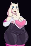  1girl alternate_costume big_breasts breasts chubby cosplay furry impossible_clothes milf rouge_the_bat sonic_the_hedgehog_(series) toriel undertale 