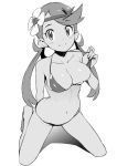  :) bikini cute looking_at_viewer mallow mallow_(pokemon) mao_(pokemon) on_knees pokemon pokemon_(game) pokemon_sm pulled_by_self smile swimsuit tamagoroo_(funifuni_labo) 