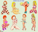  american_dad ass bondage bra breasts crossover family_guy francine_smith king_of_the_hill lois_griffin luanne_platter panties peggy_hill stockings thighs 